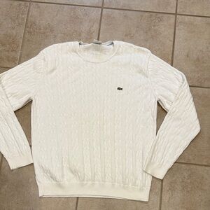 Lacoste Men's Classic White Crewneck Sweater